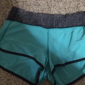 Green aqua color run speed shorts